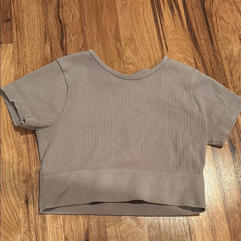 Garage Graysish pinkish Boxy Crop T-Shirt